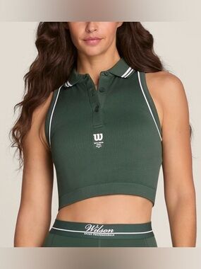 Wilson Topspin Seamless Polo - Sycamore - Women’s Small
